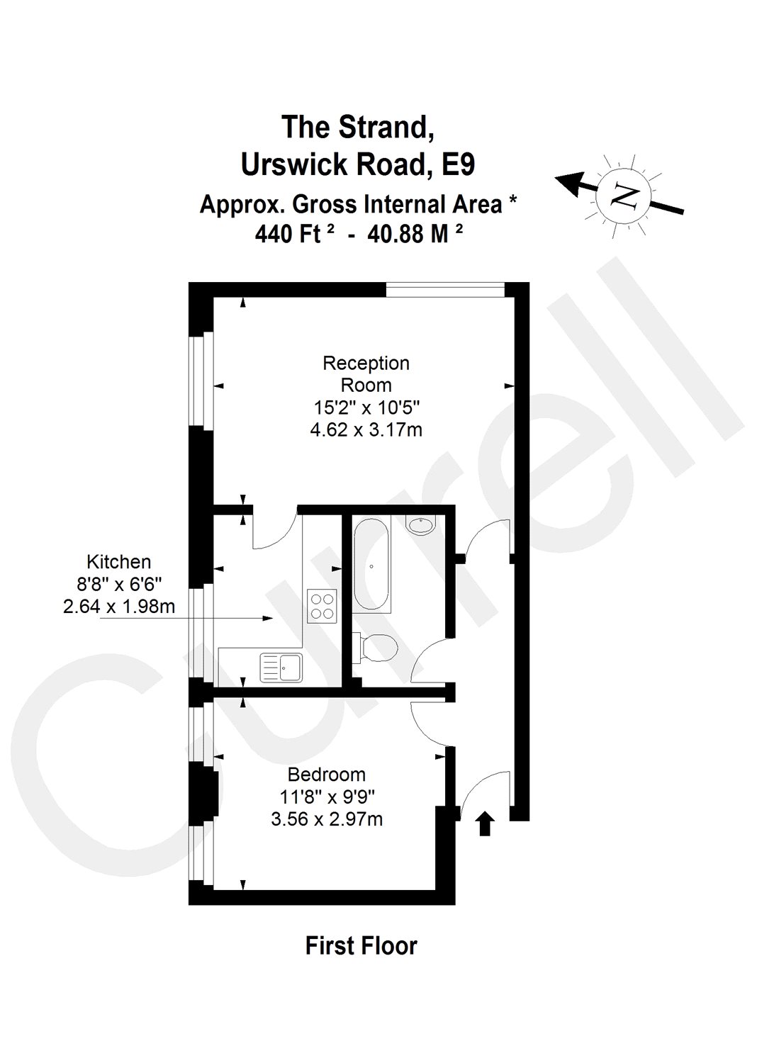 1 Bedrooms Flat to rent in Urswick Road, Homerton E9