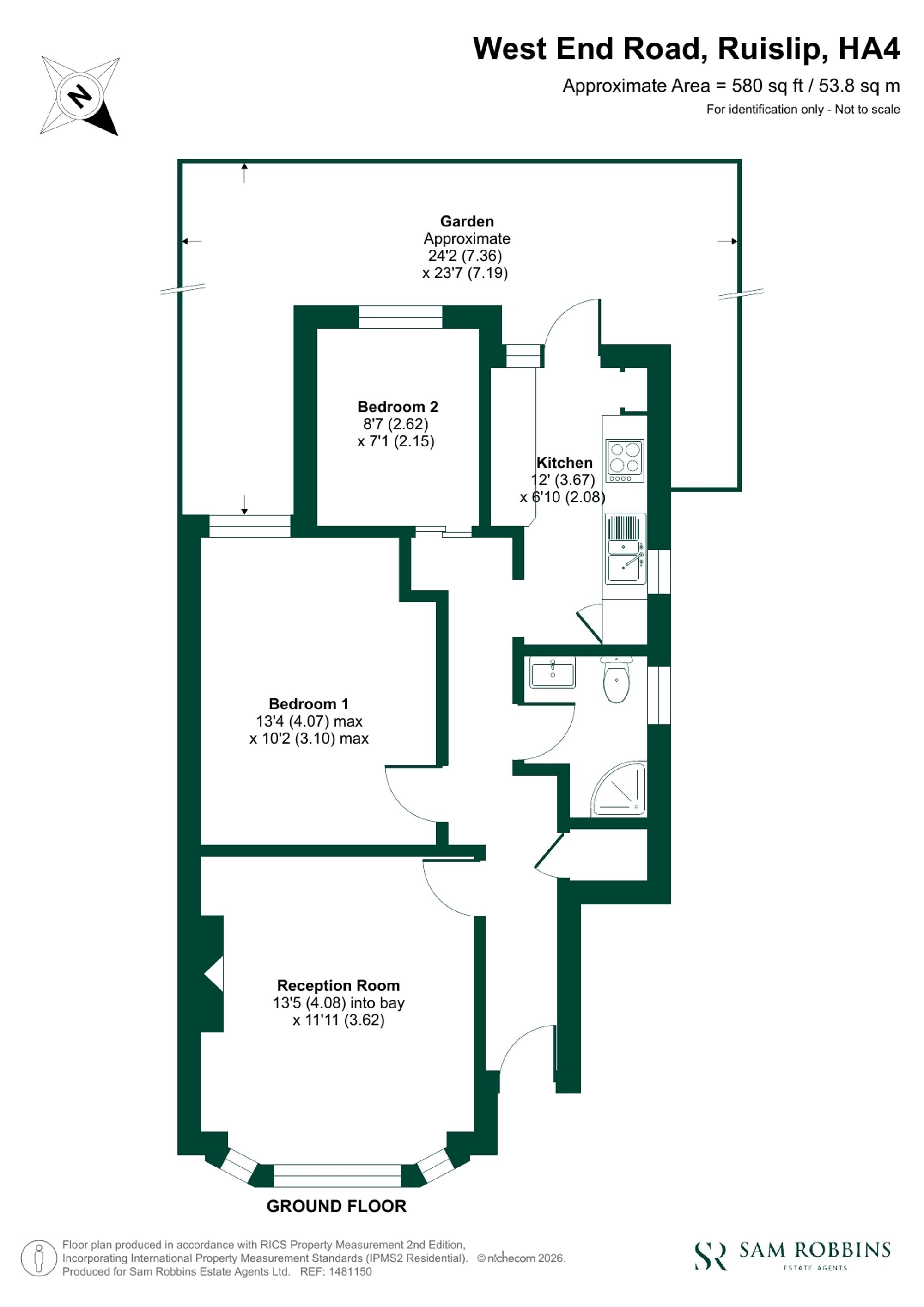 364 West End Road, Ruislip floorplan