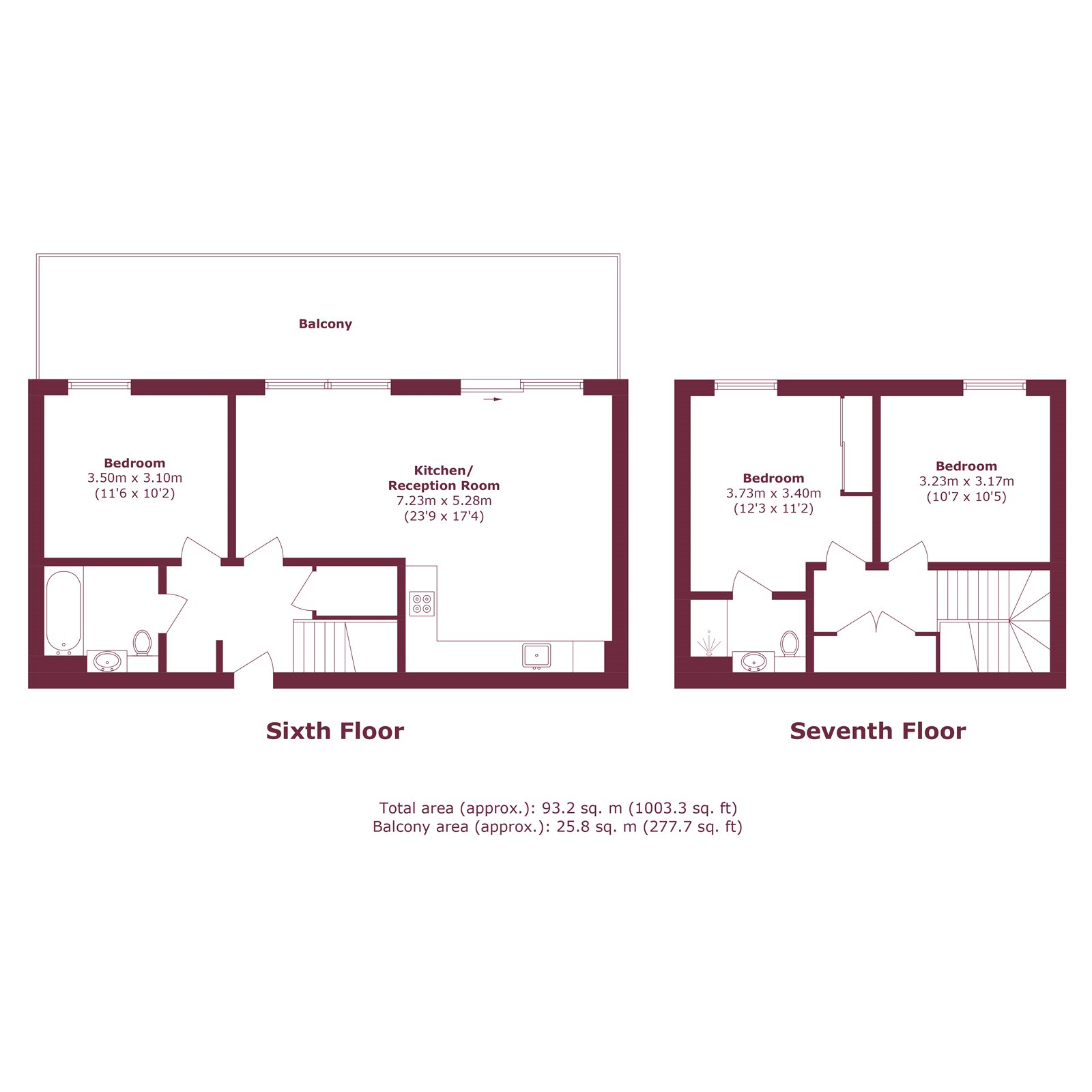 Flat 602,, Duesbury House, Bow floorplan