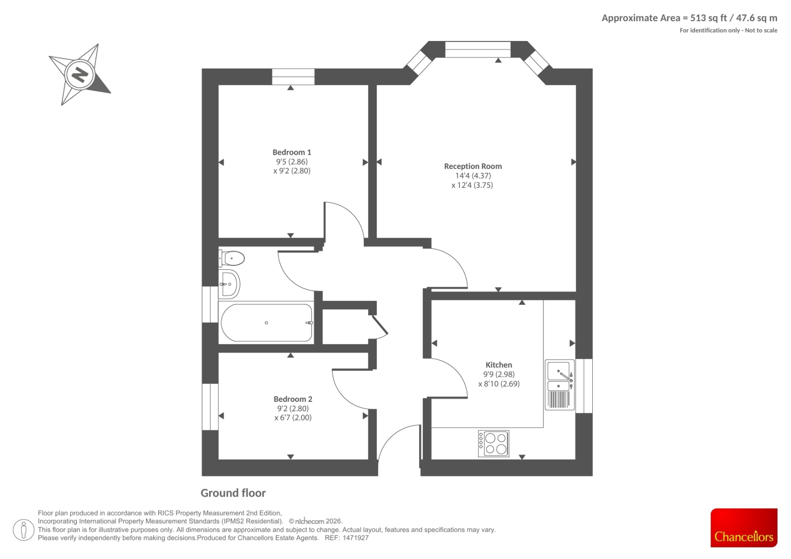 Flat 3 The Lilacs,, Yarnells Road, Oxford floorplan