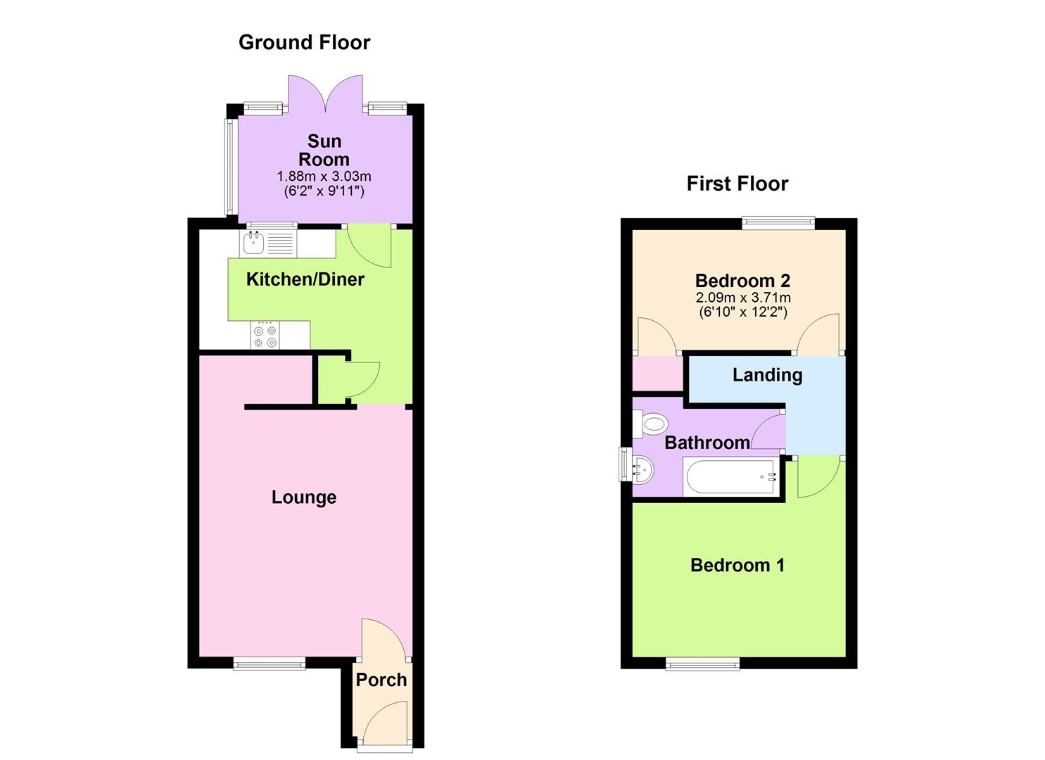 22, Churchfield Court, Peterborough floorplan