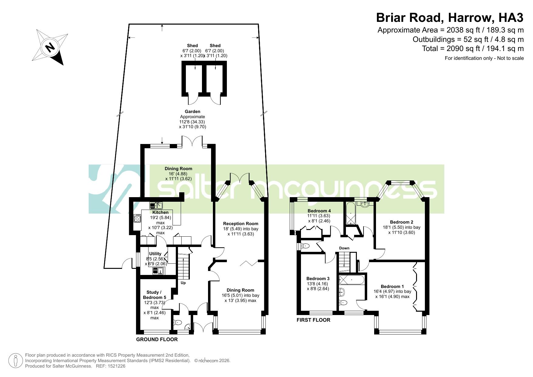 44, Briar Road, Kenton floorplan