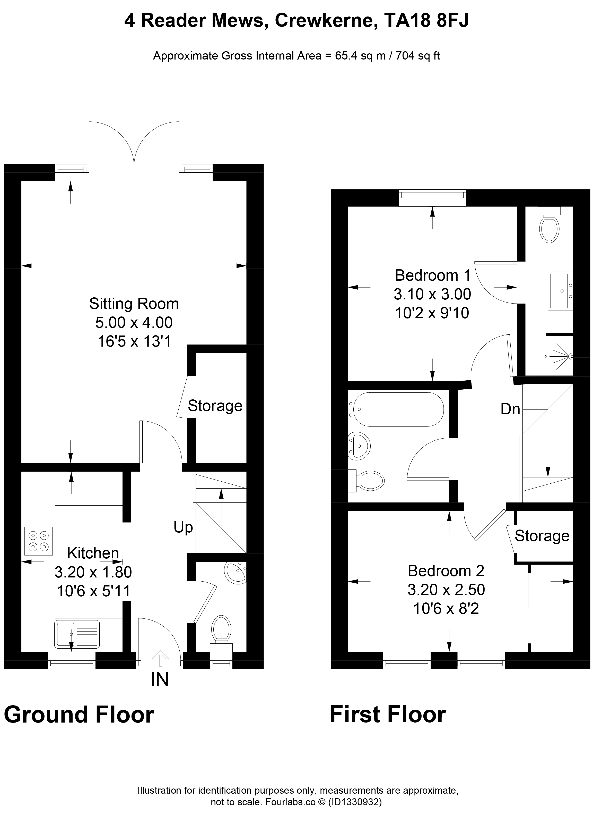 4, Reader Mews, Crewkerne floorplan