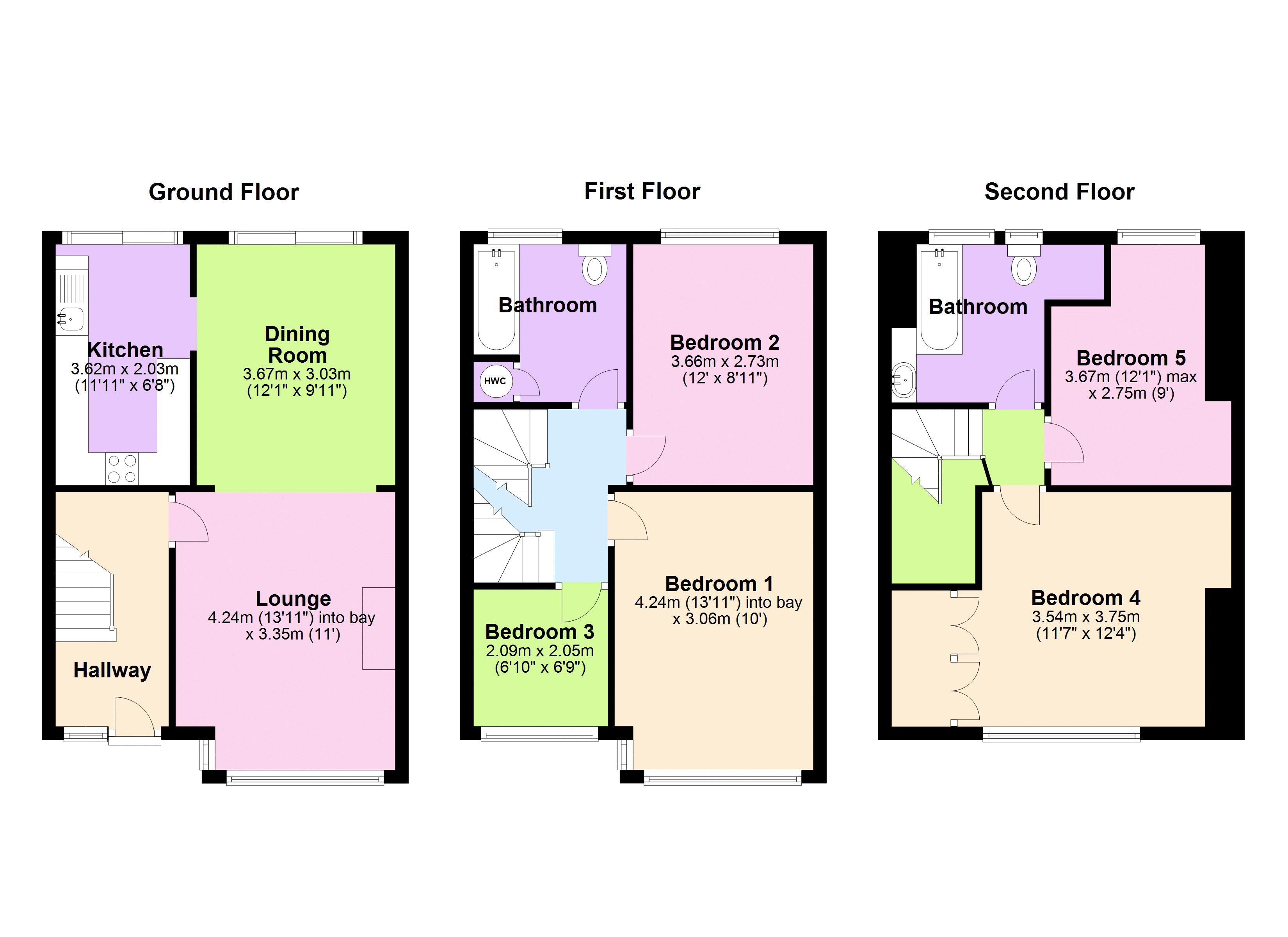 5 Bedrooms Terraced house for sale in Boscombe Road, Worcester Park KT4