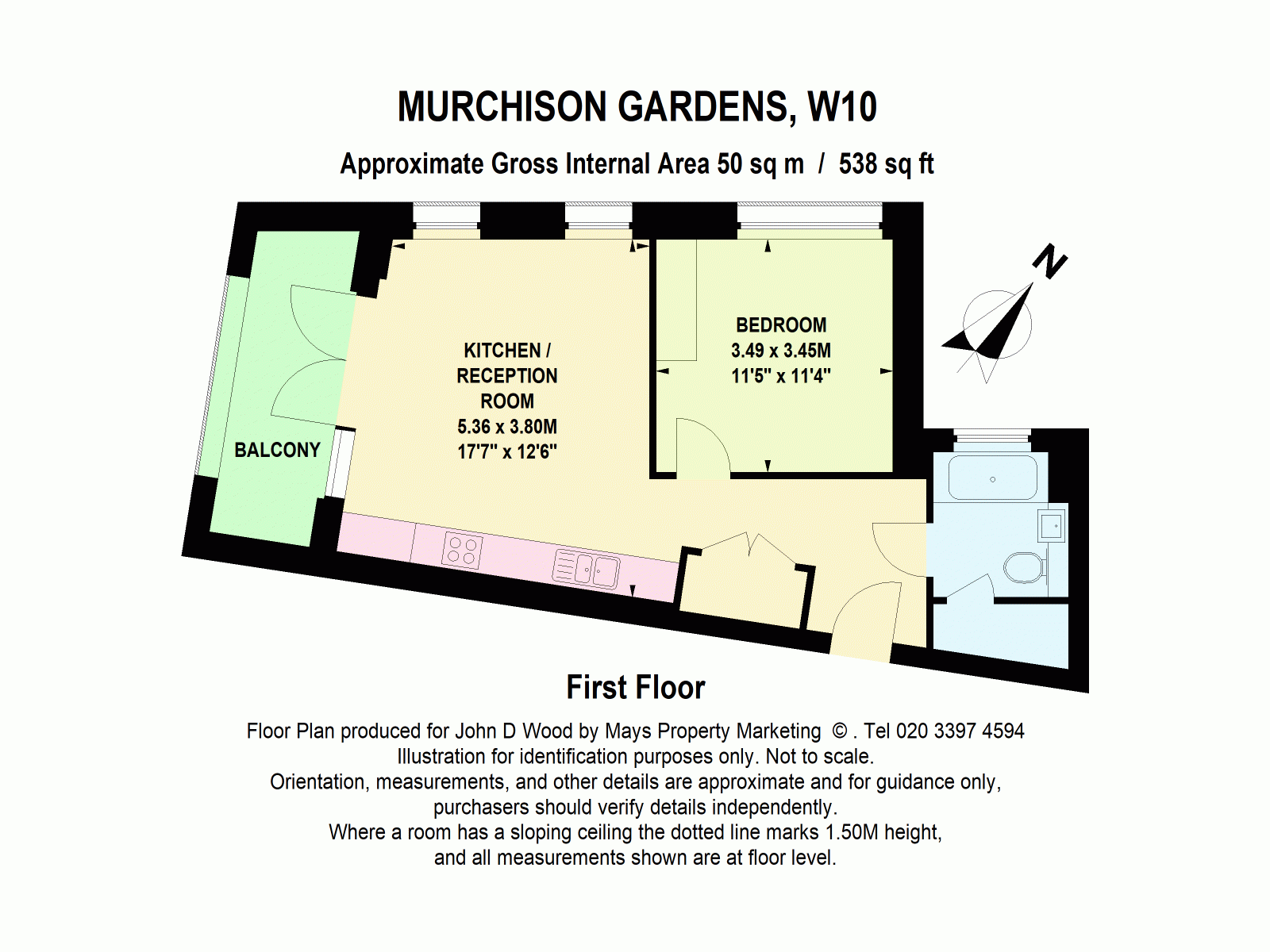 Flat 5, 1, Murchison Gardens, London floorplan