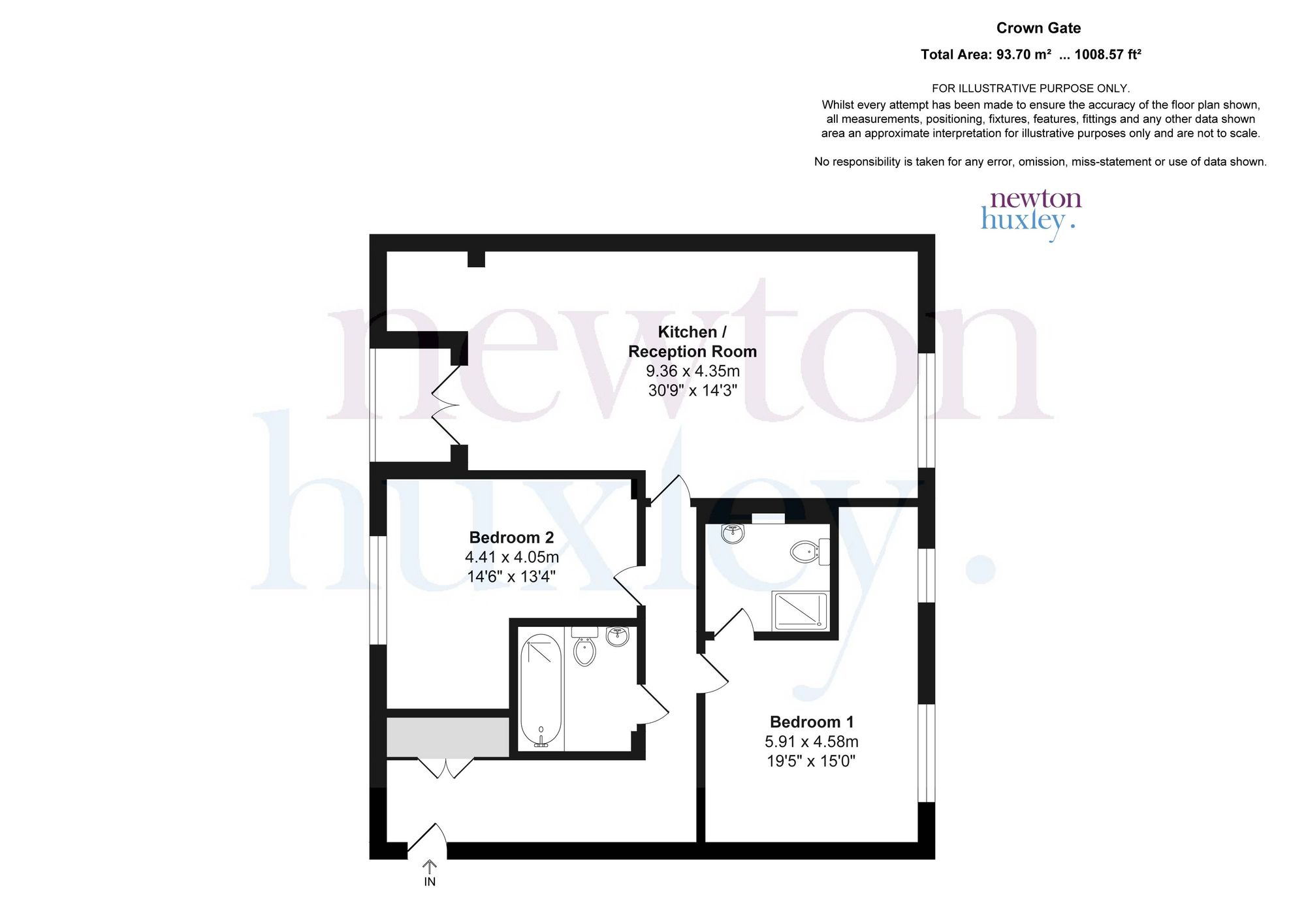 Flat 13, Crown Gate, Church Road, Claygate floorplan