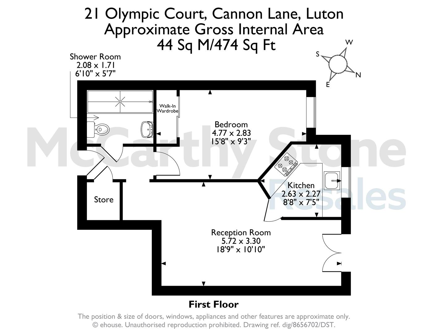 21 Olympic Court, Cannon Lane, Luton floorplan