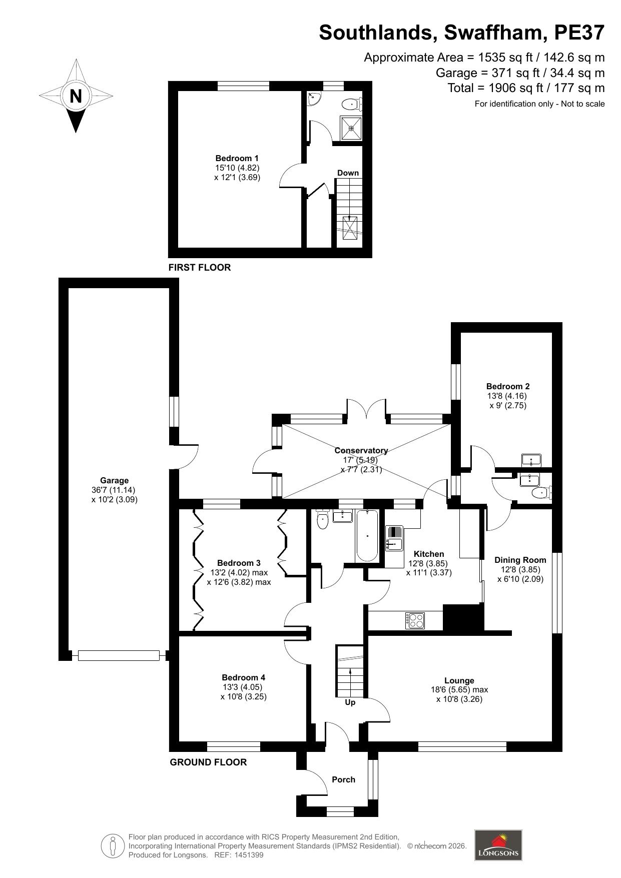 26, Southlands, Swaffham floorplan