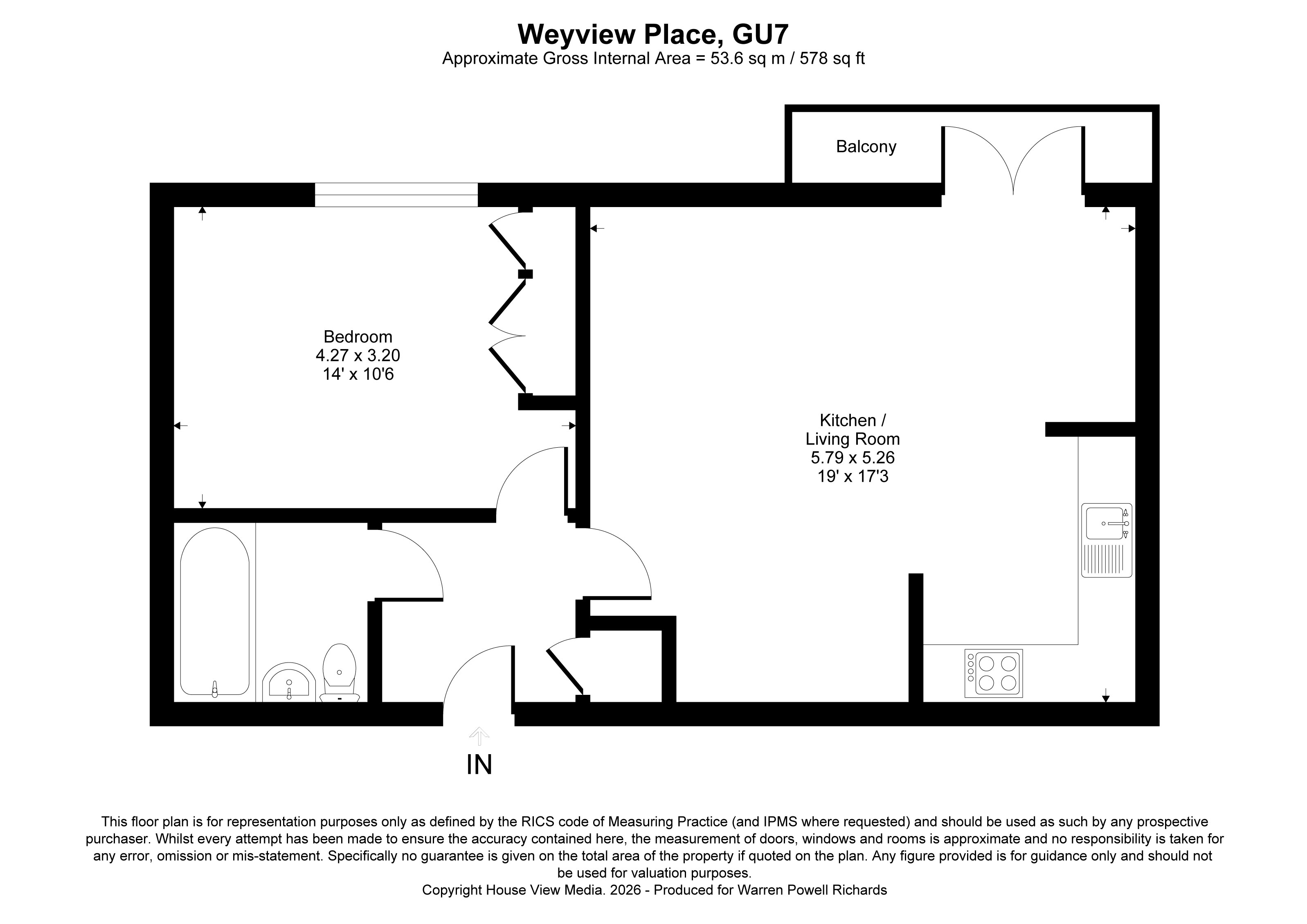 Flat 49, Weirview Place,, Weyside Park, Godalming floorplan