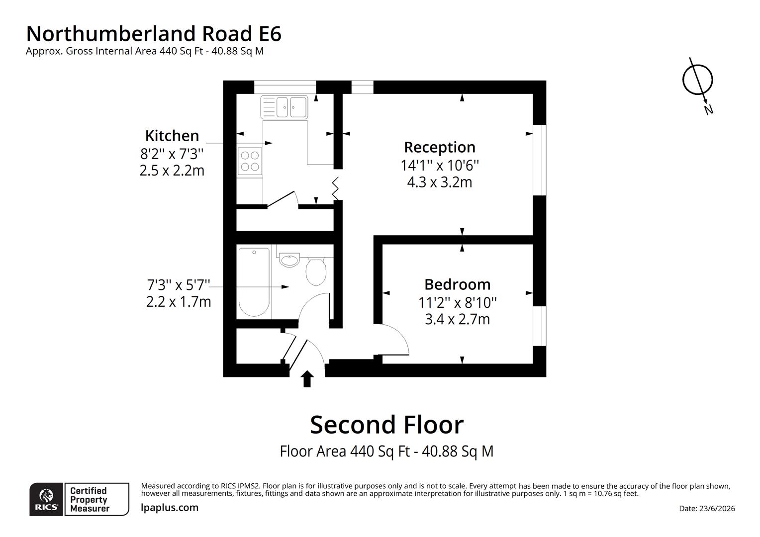 37, Northumberland Road, London floorplan