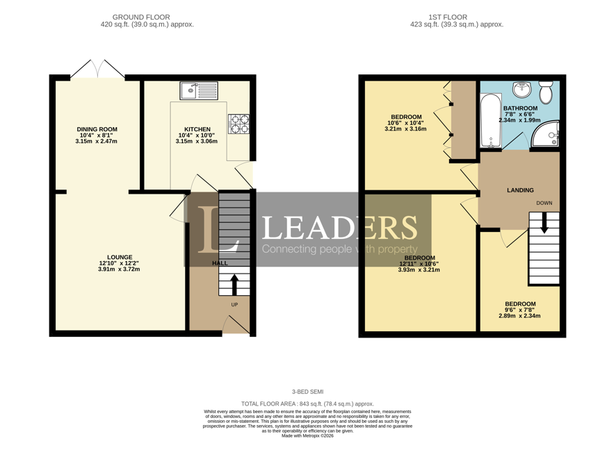 Monks Lane, Cheshire floorplan
