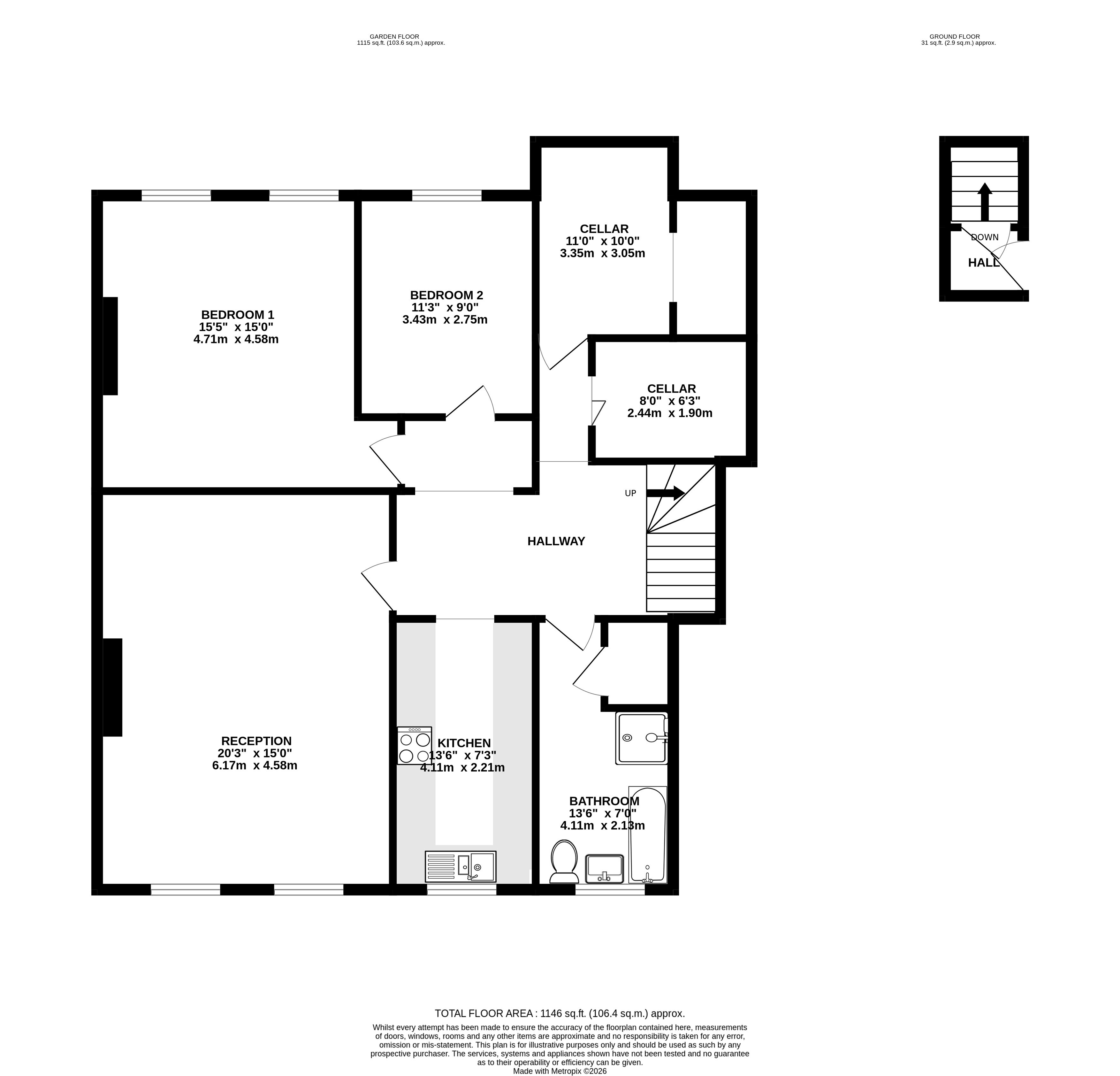 Garden Flat, 1, Talbot Place, Blackheath floorplan
