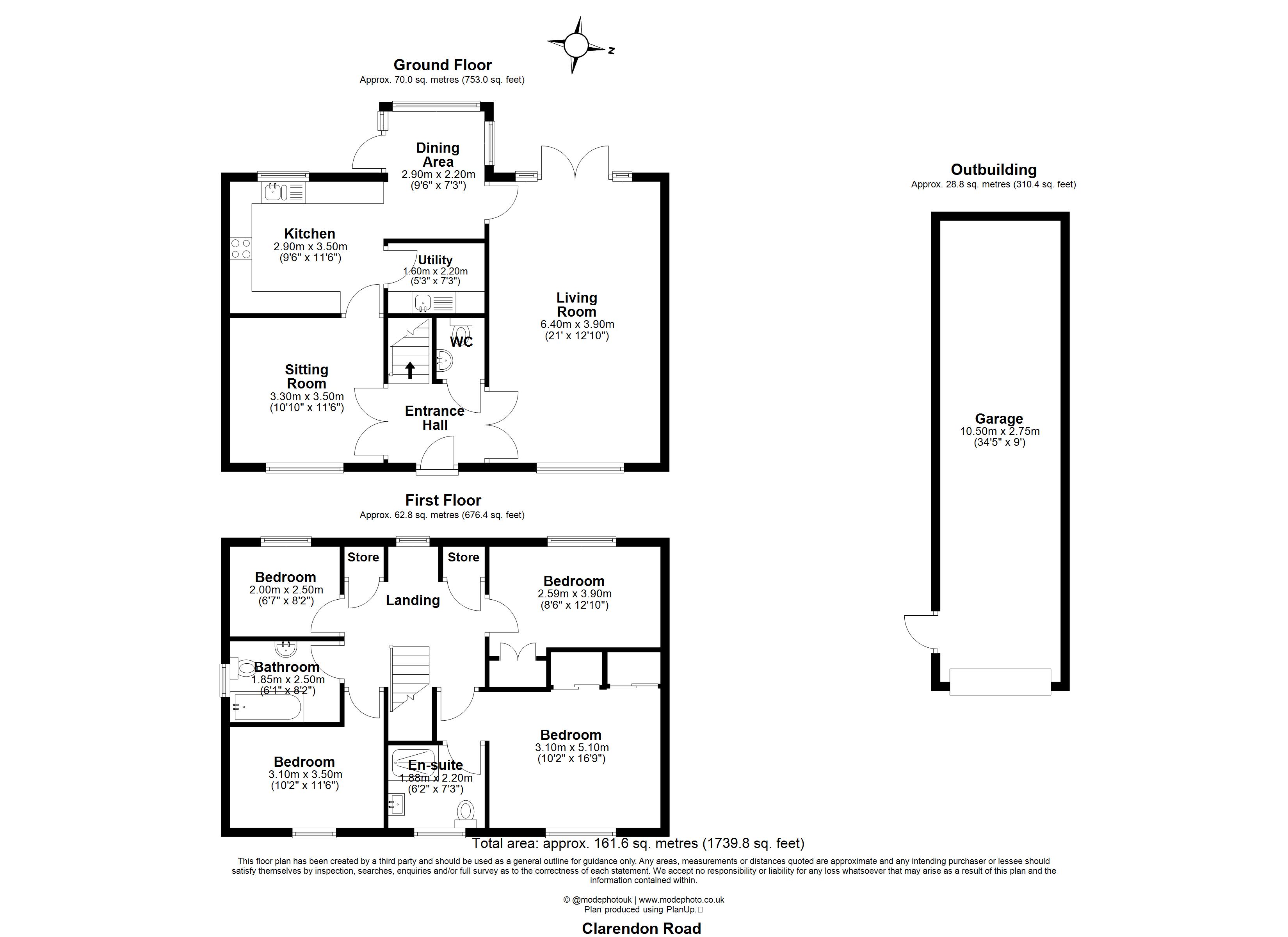 34, Clarendon Road, Essex, CM6 1GA floorplan