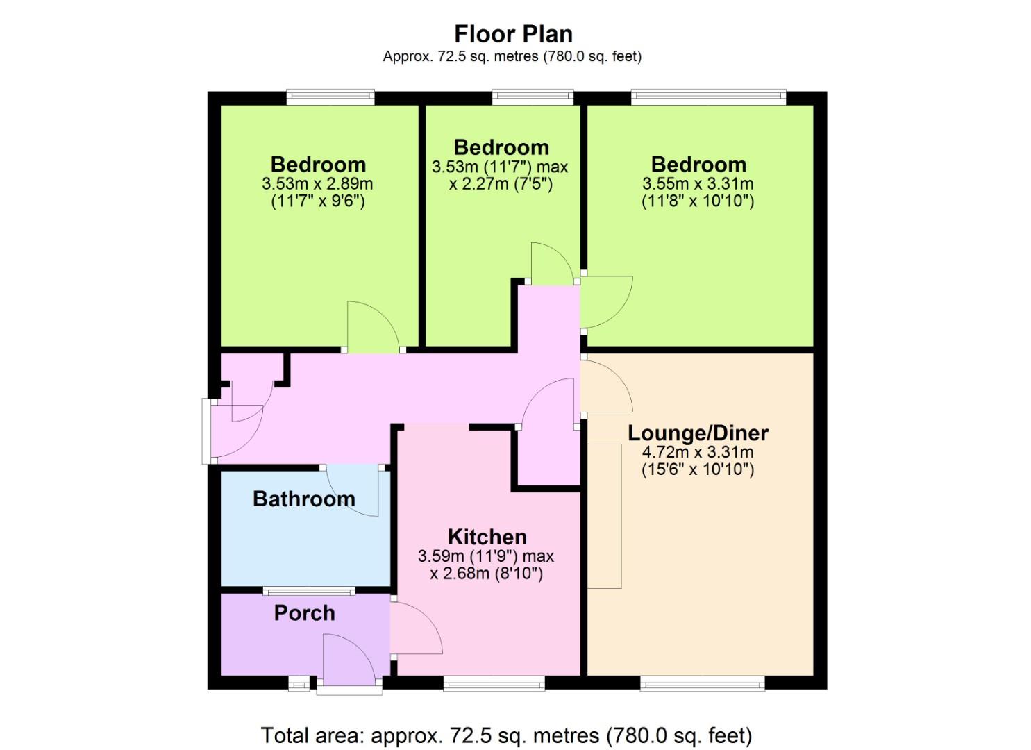 Flat 18, Parker Court, Foredown Road, Brighton floorplan