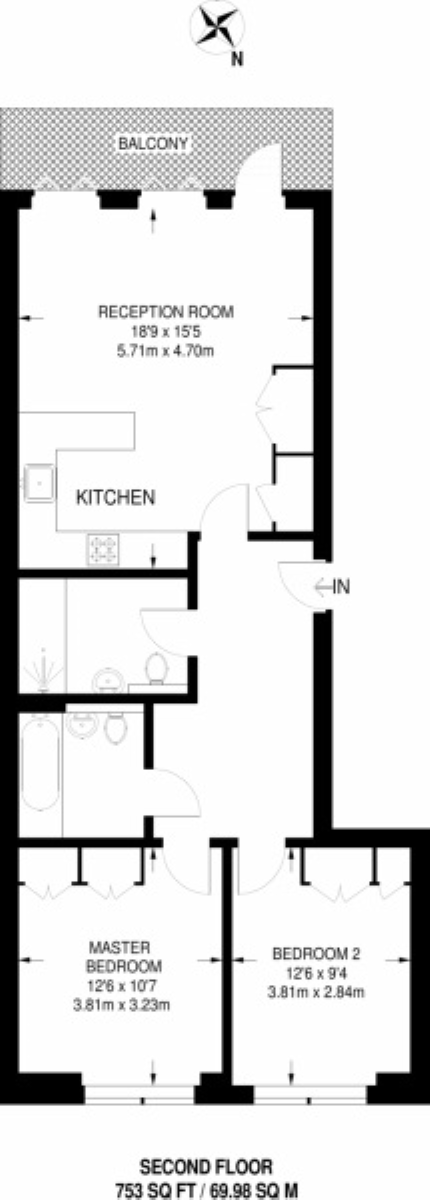 2 Bedrooms Flat to rent in Finchley Road, Hampstead NW3,