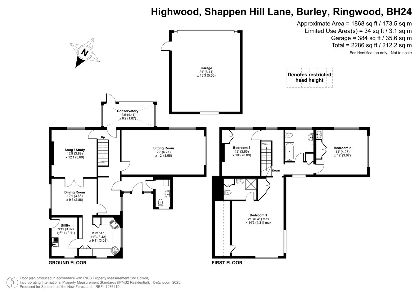 Highwood, Shappen Hill Lane, Ringwood floorplan