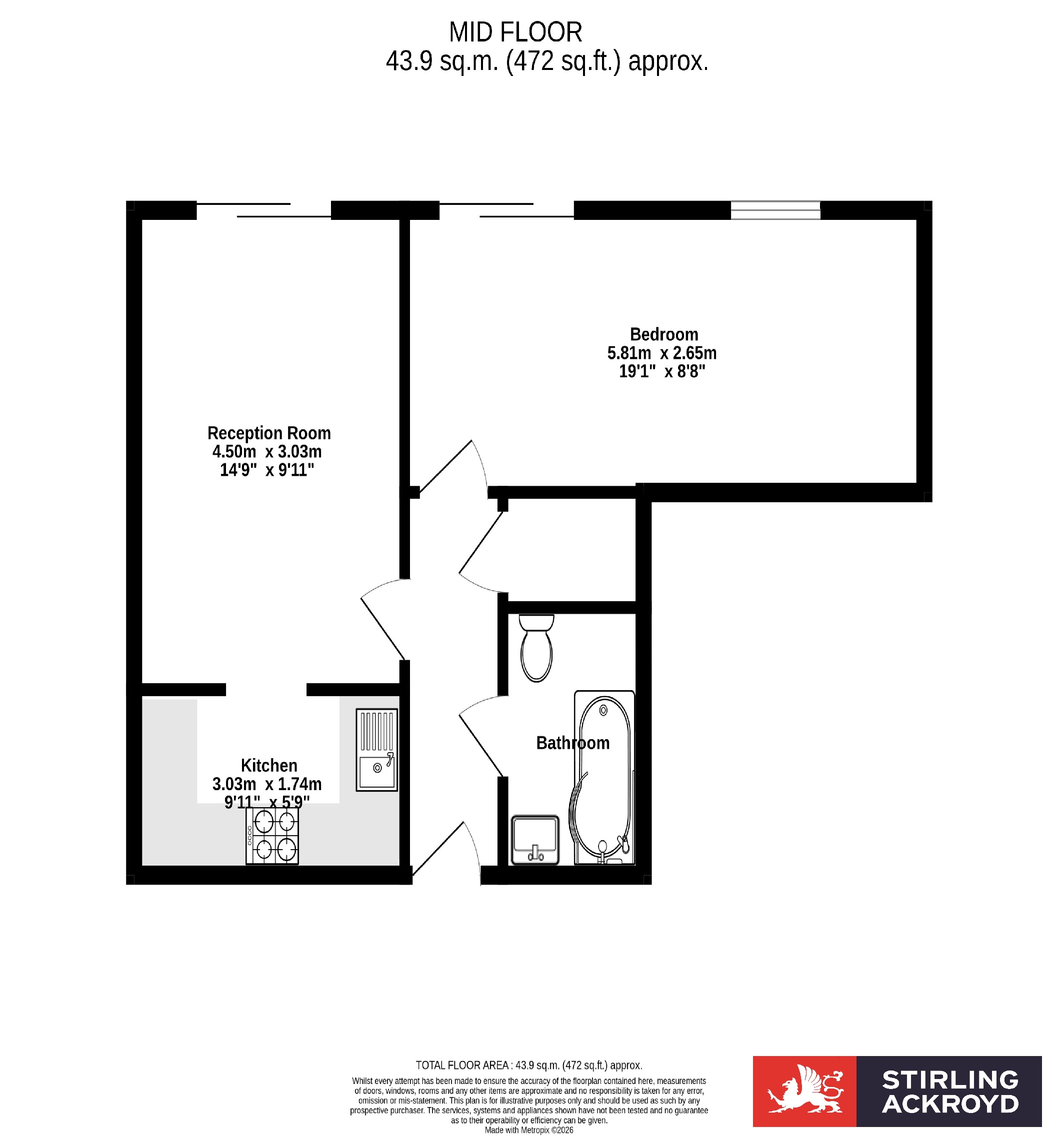 Flat 2, Maypole Court, 1, Mantle Road, London floorplan