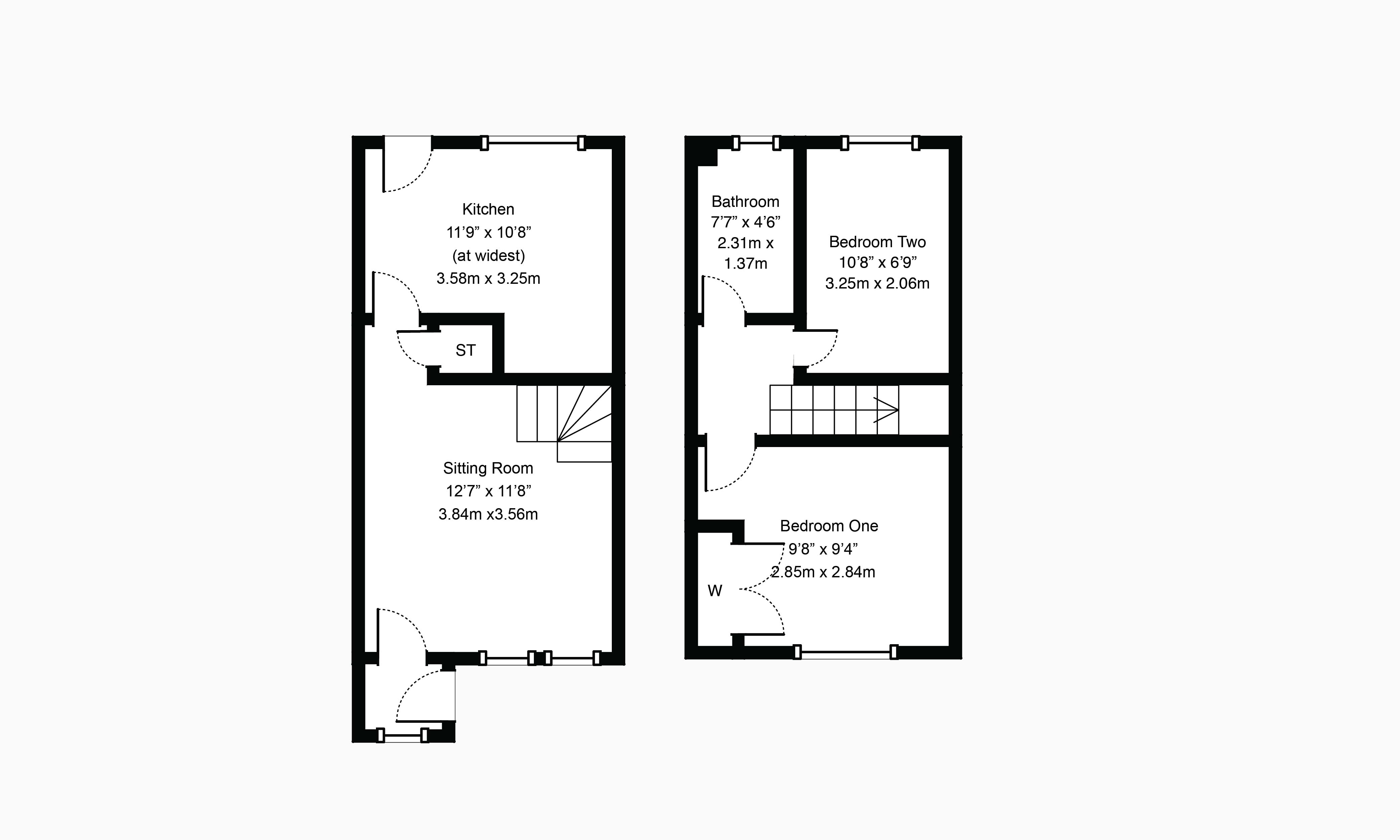 Thornhill Road, Falkirk, Stirlingshire FK2, 2 bedroom terraced house