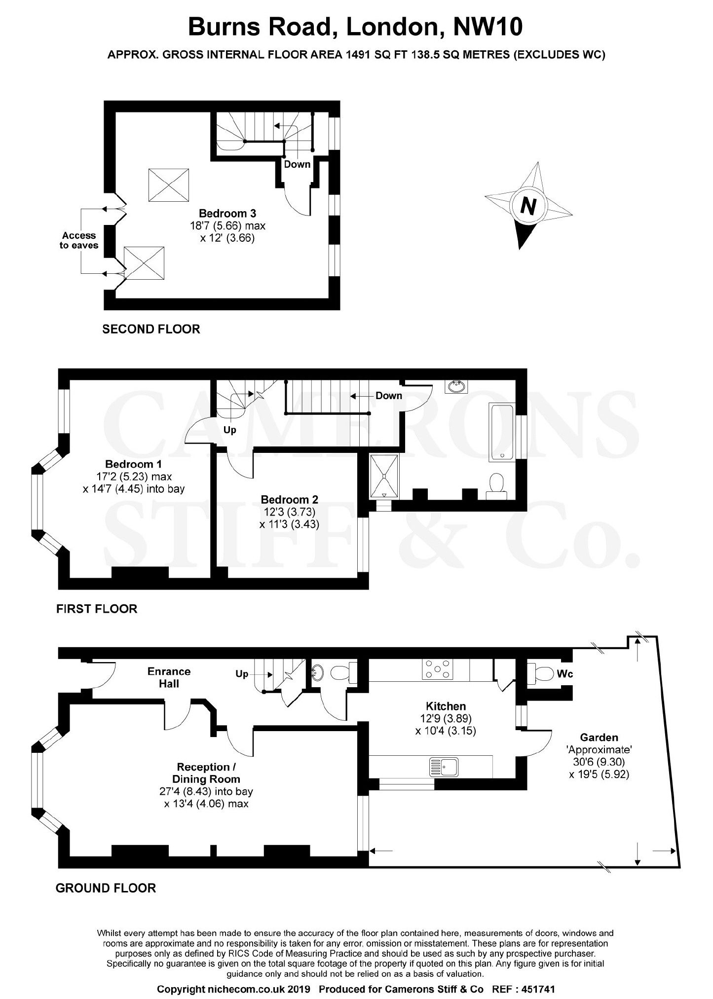 3 Bedrooms Terraced house to rent in Burns Road, Harlesden, London NW10