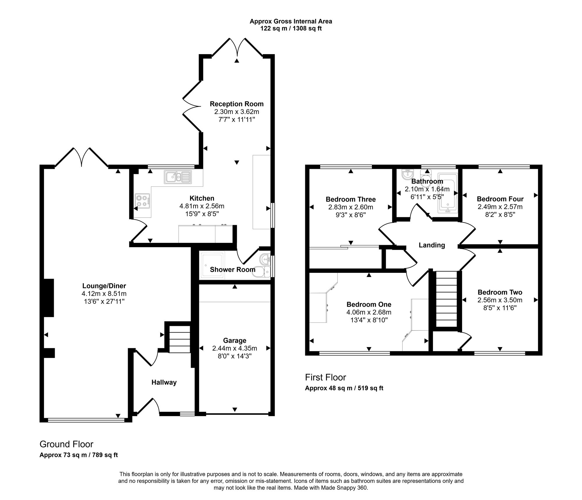 14 Castle Meadows, Bridgend floorplan