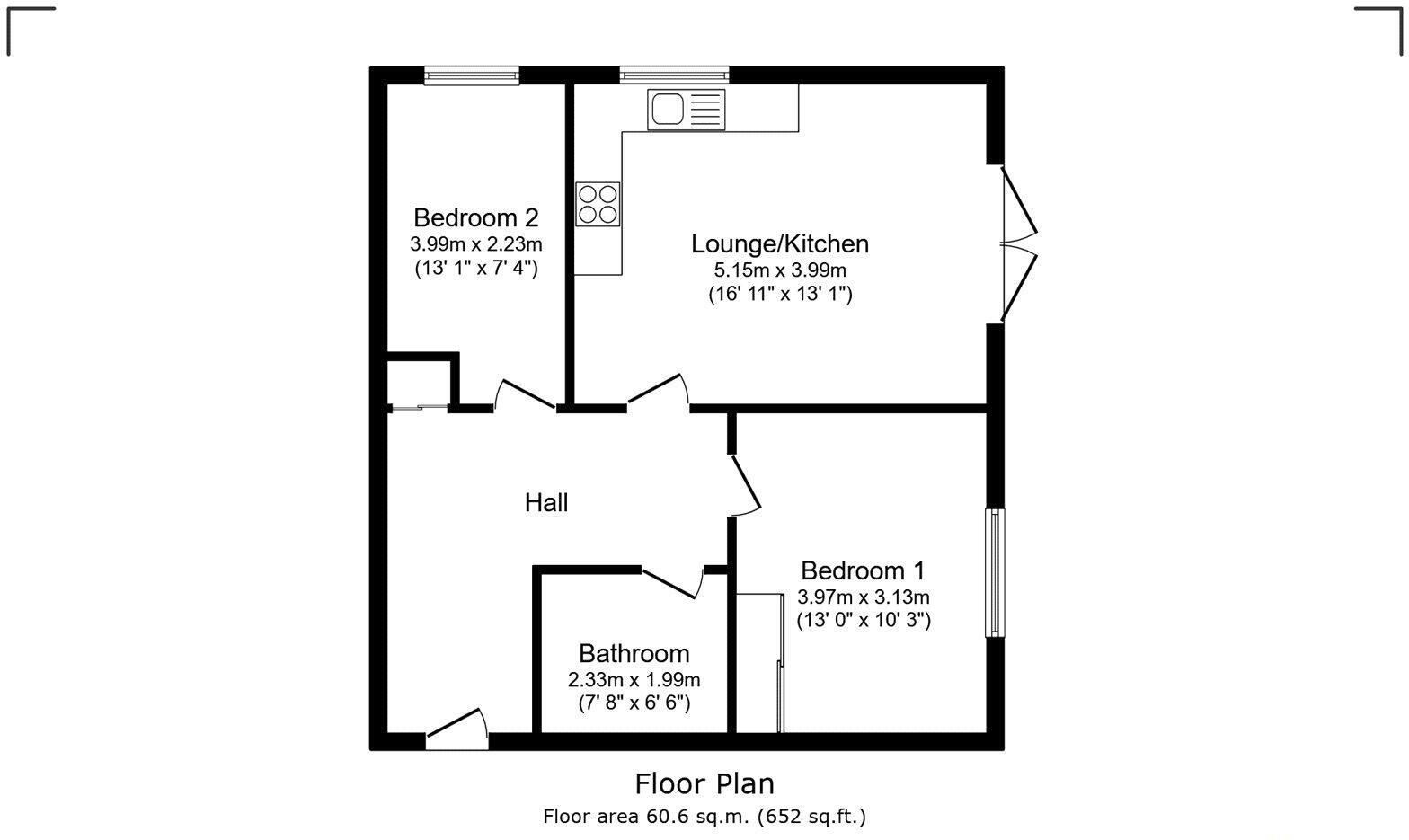 13 Carlton Court,, Nuneaton Road, Bedworth floorplan