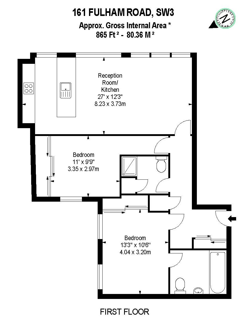 2 Bedrooms Flat to rent in Fulham Road, Fulham SW3