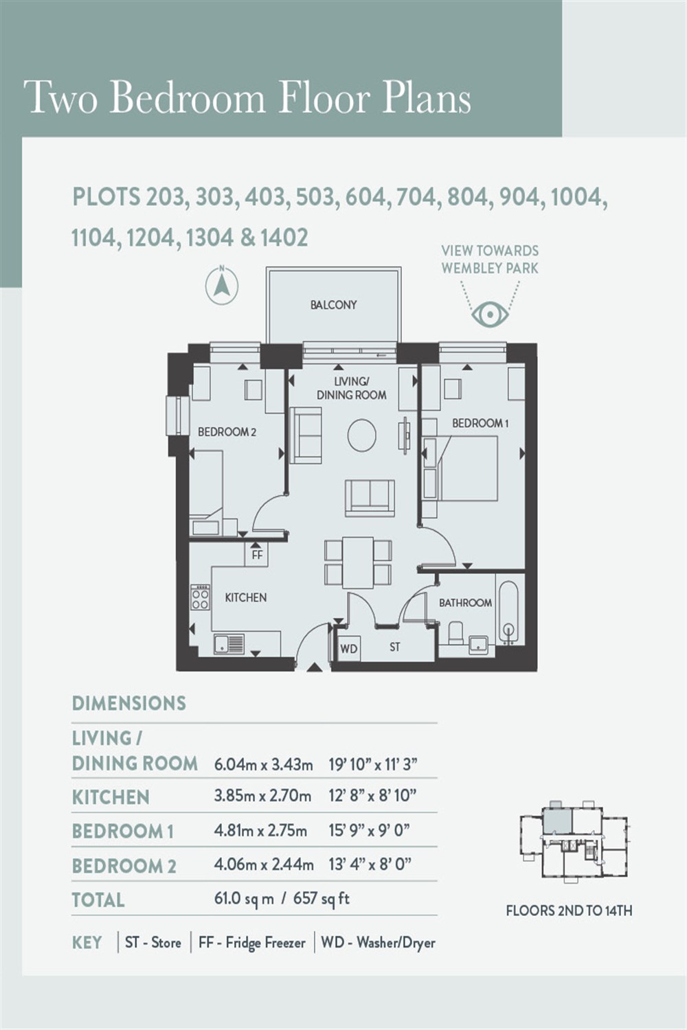 38, Flat 99, Southway, Wembley floorplan