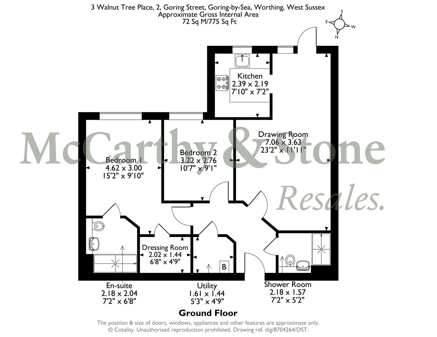 3 Walnut Tree Place, Goring Street, Goring-By-Sea floorplan