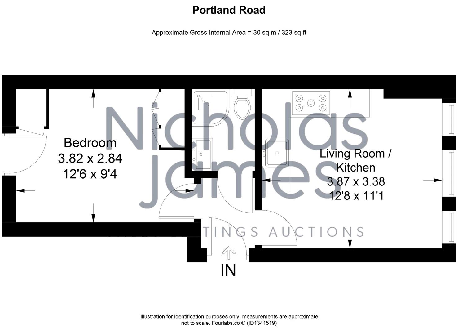 Flat 1, 45, Wallace House, Portland Road, Hove floorplan
