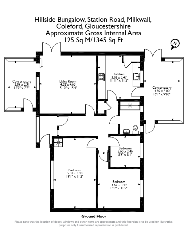 Hillside Bungalow, Station Road, Coleford floorplan