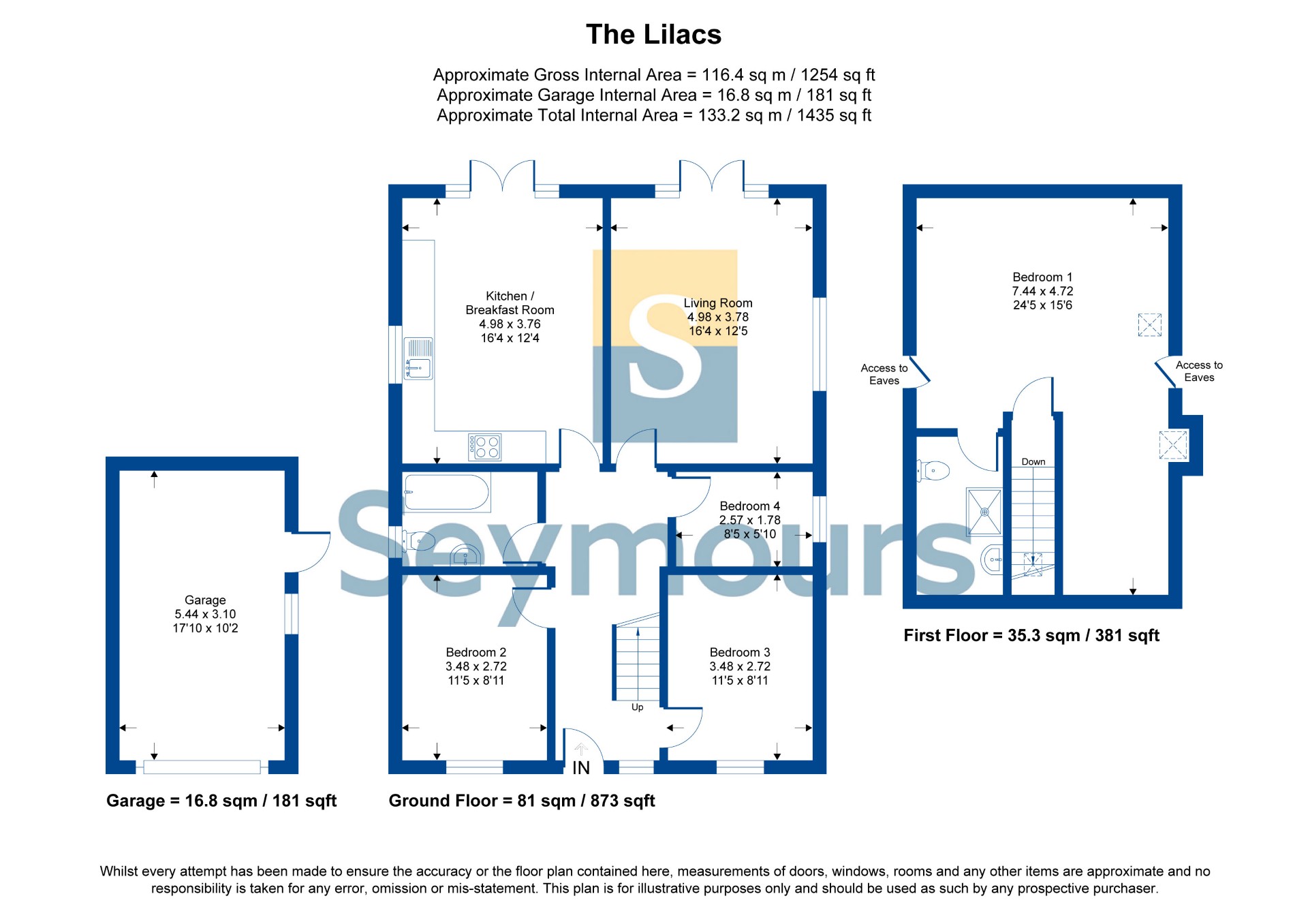 The Lilacs, New Road, Hook floorplan