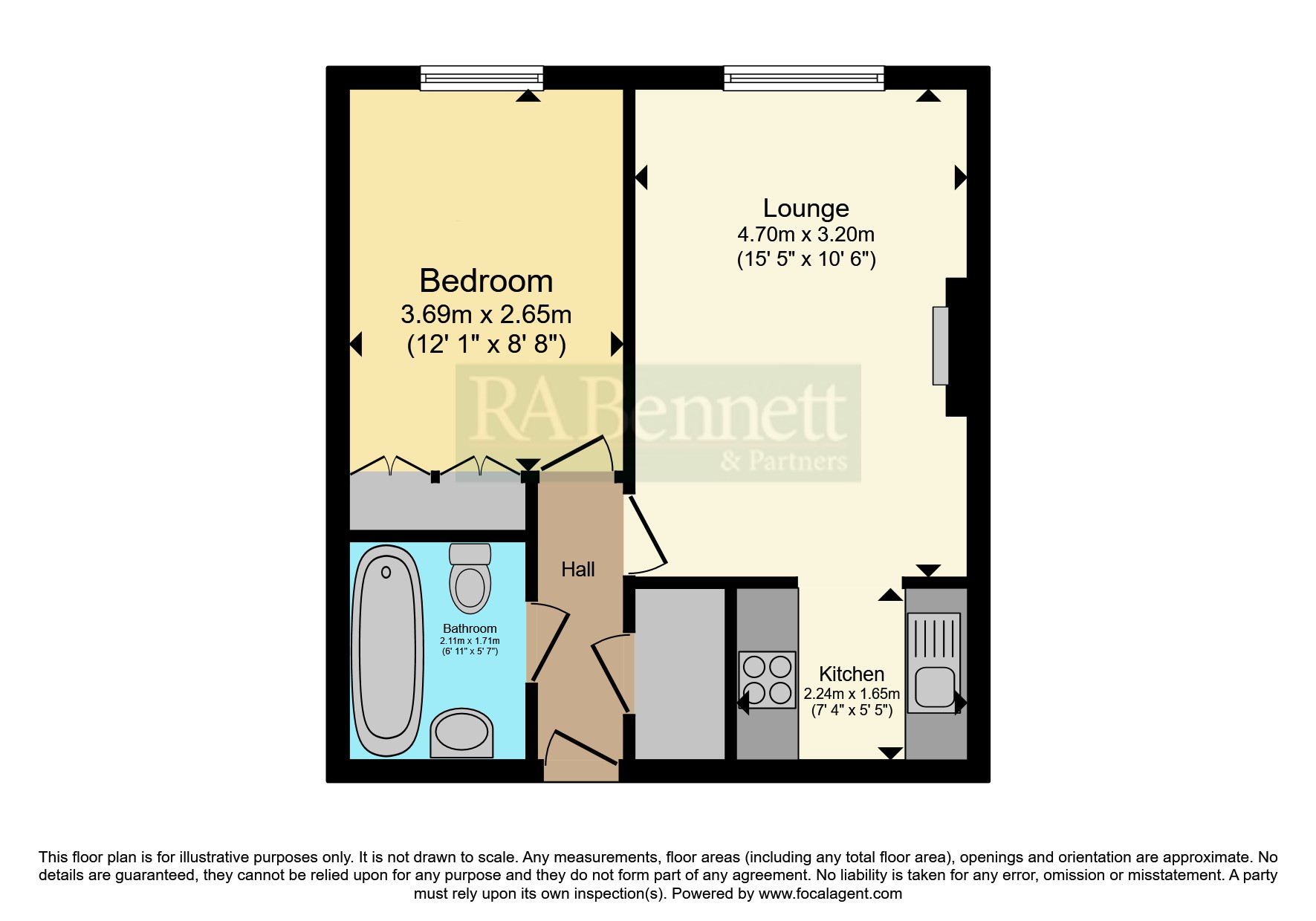 Flat 41, Homenash House,, St. Georges Lane North, Worcestershire floorplan