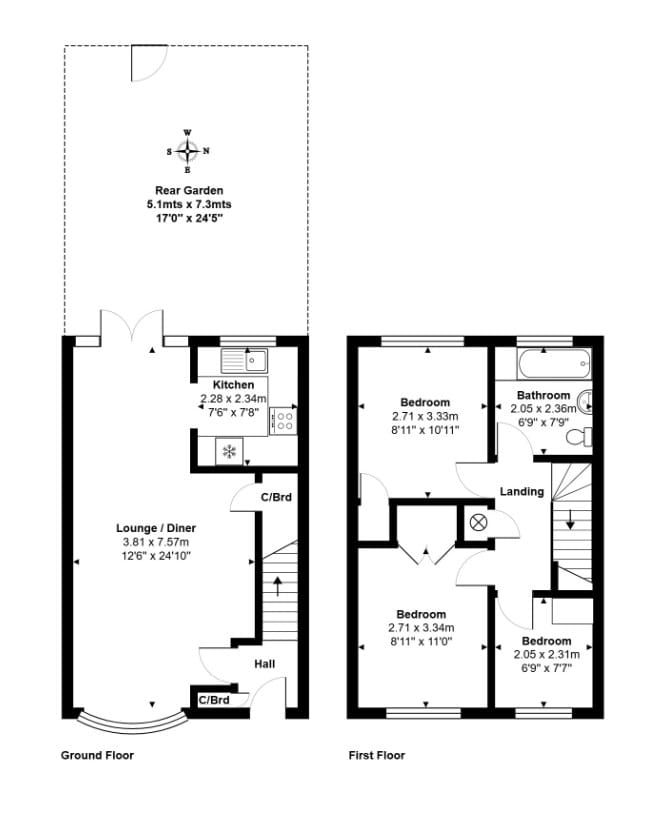 8, Hawksway, Staines-upon-Thames floorplan