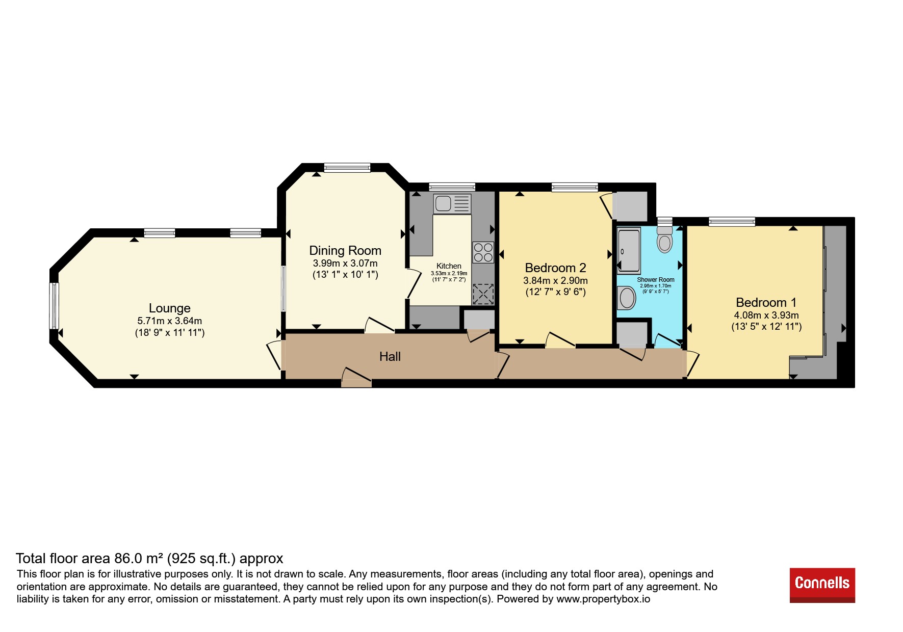 55, Stoneygate Court, Leicester floorplan