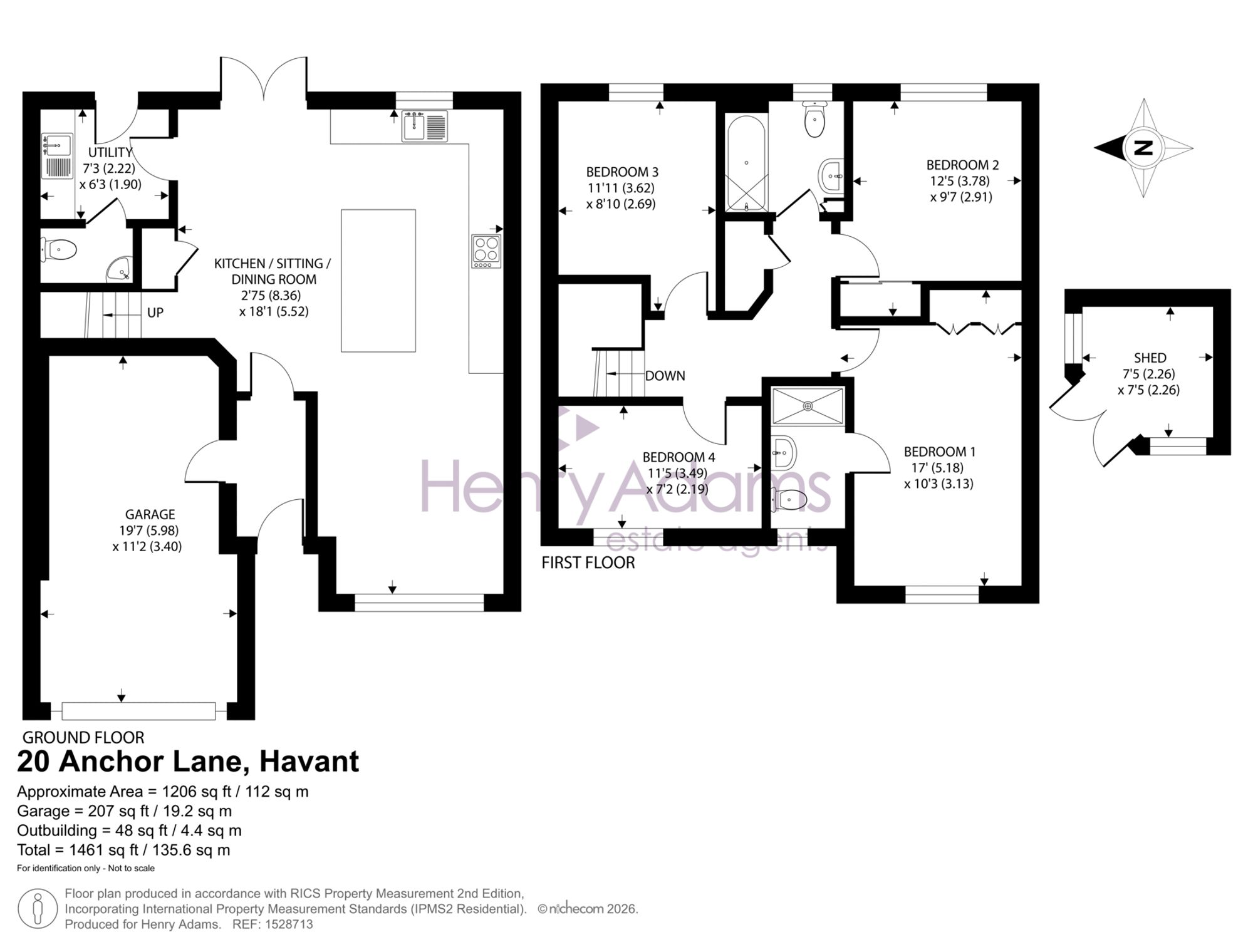20 Anchor Lane, Havant floorplan