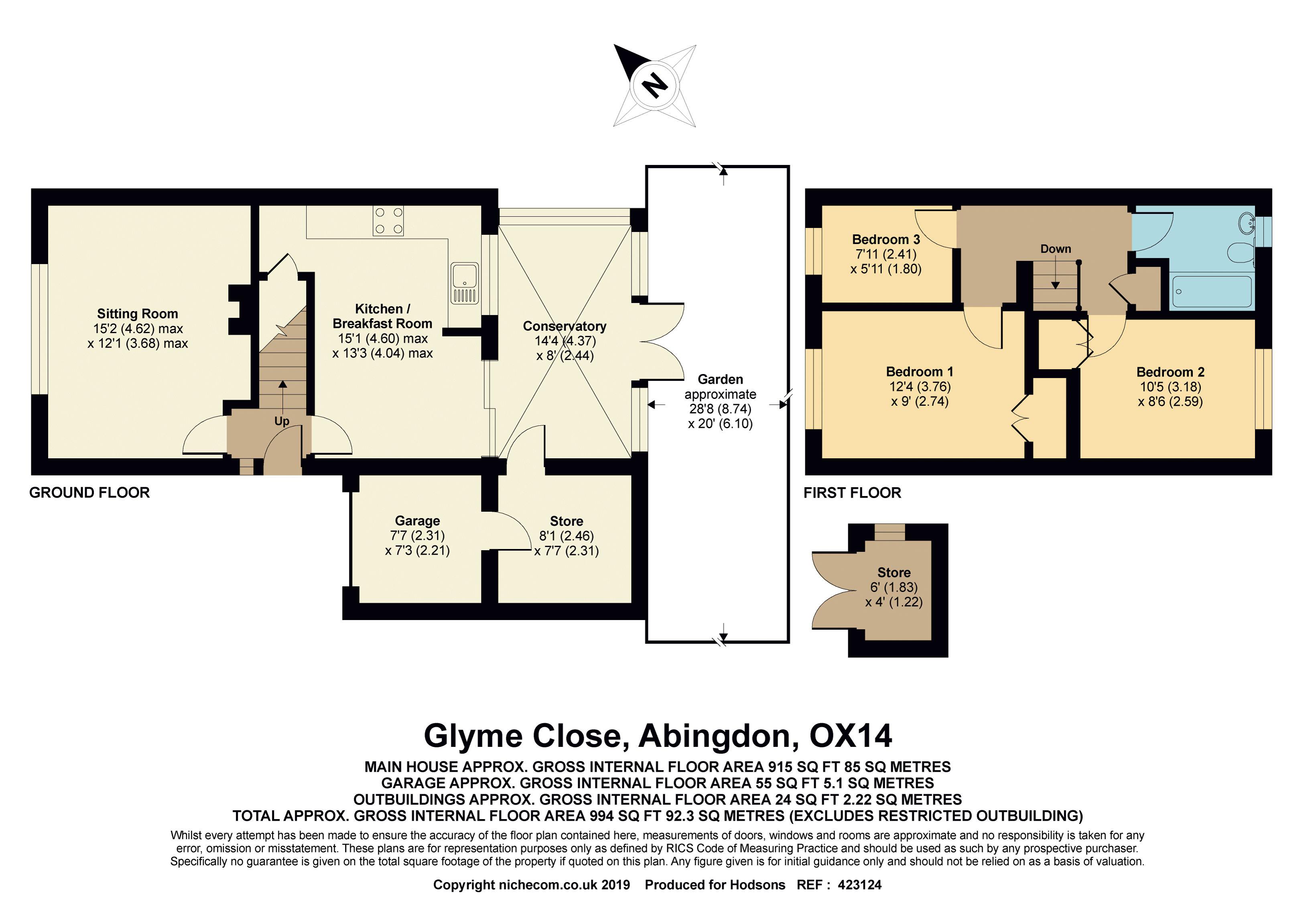 3 Bedrooms Semi-detached house for sale in Glyme Close, Abingdon OX14