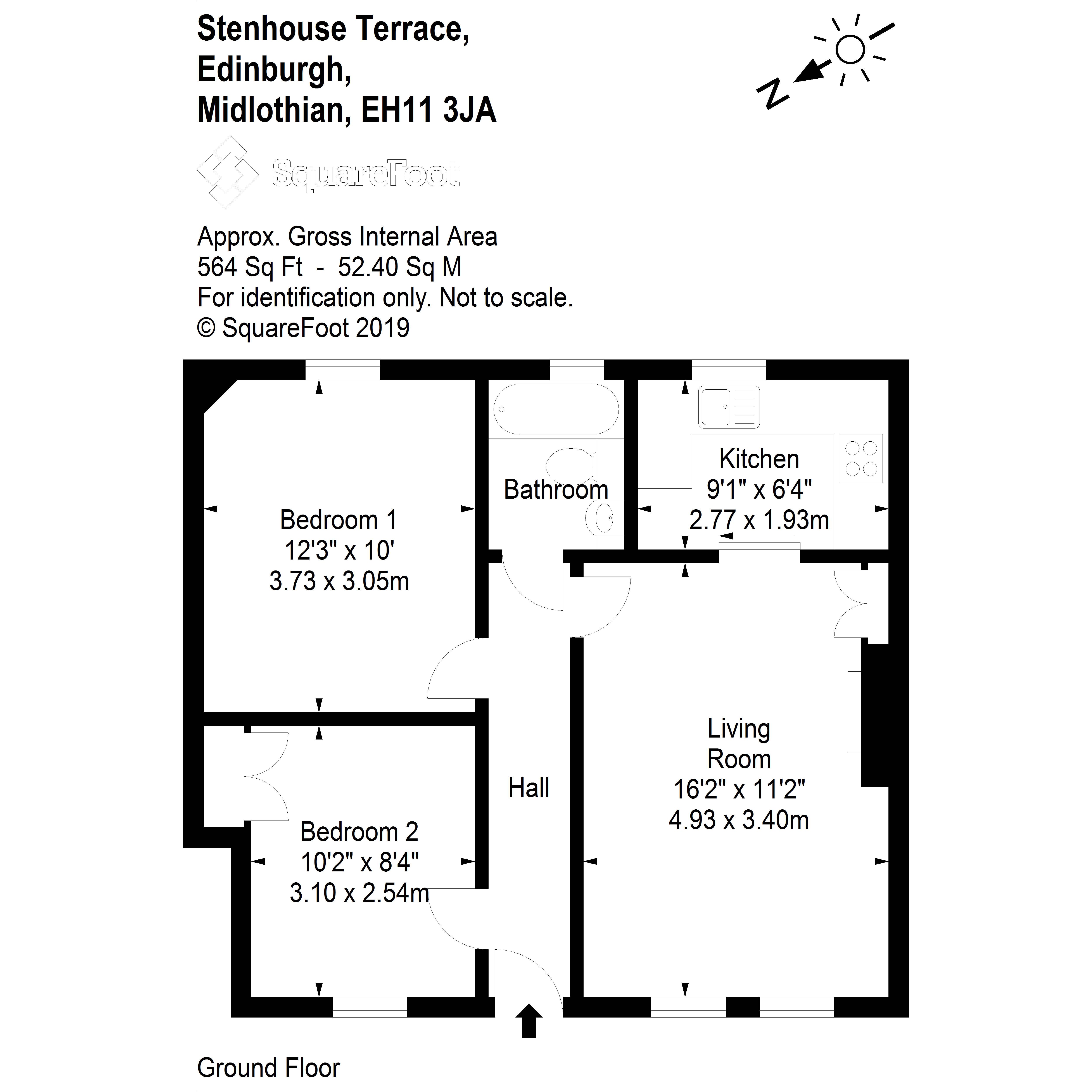 2 Bedrooms Flat for sale in 32 Stenhouse Terrace, Edinburgh EH11