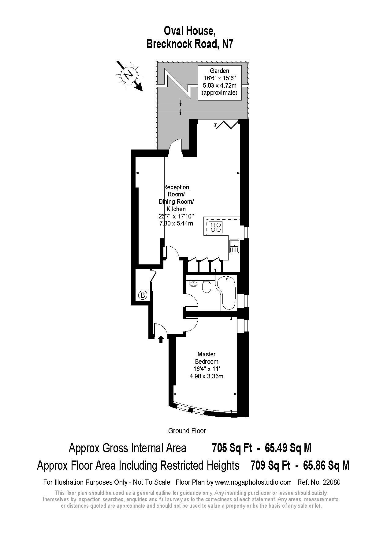 1 Bedrooms Flat to rent in Brecknock Road, London N7