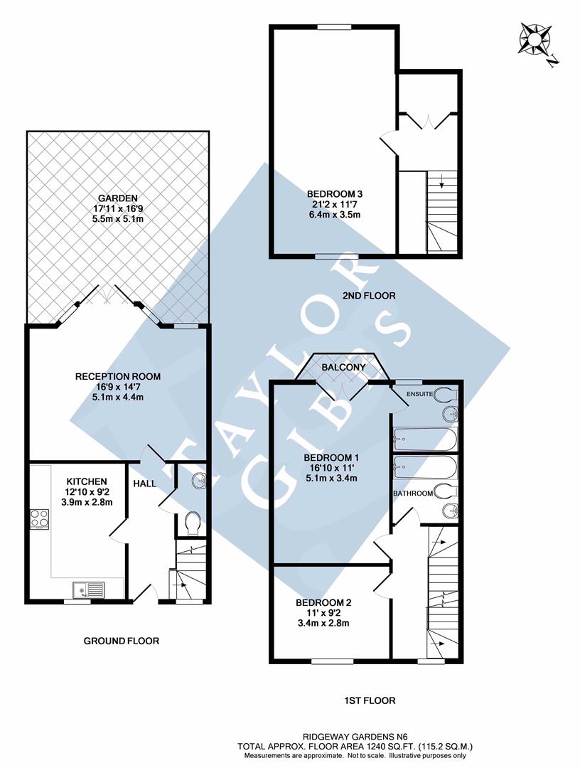 3 Bedrooms Terraced house to rent in Ridgeway Gardens, Highgate N6