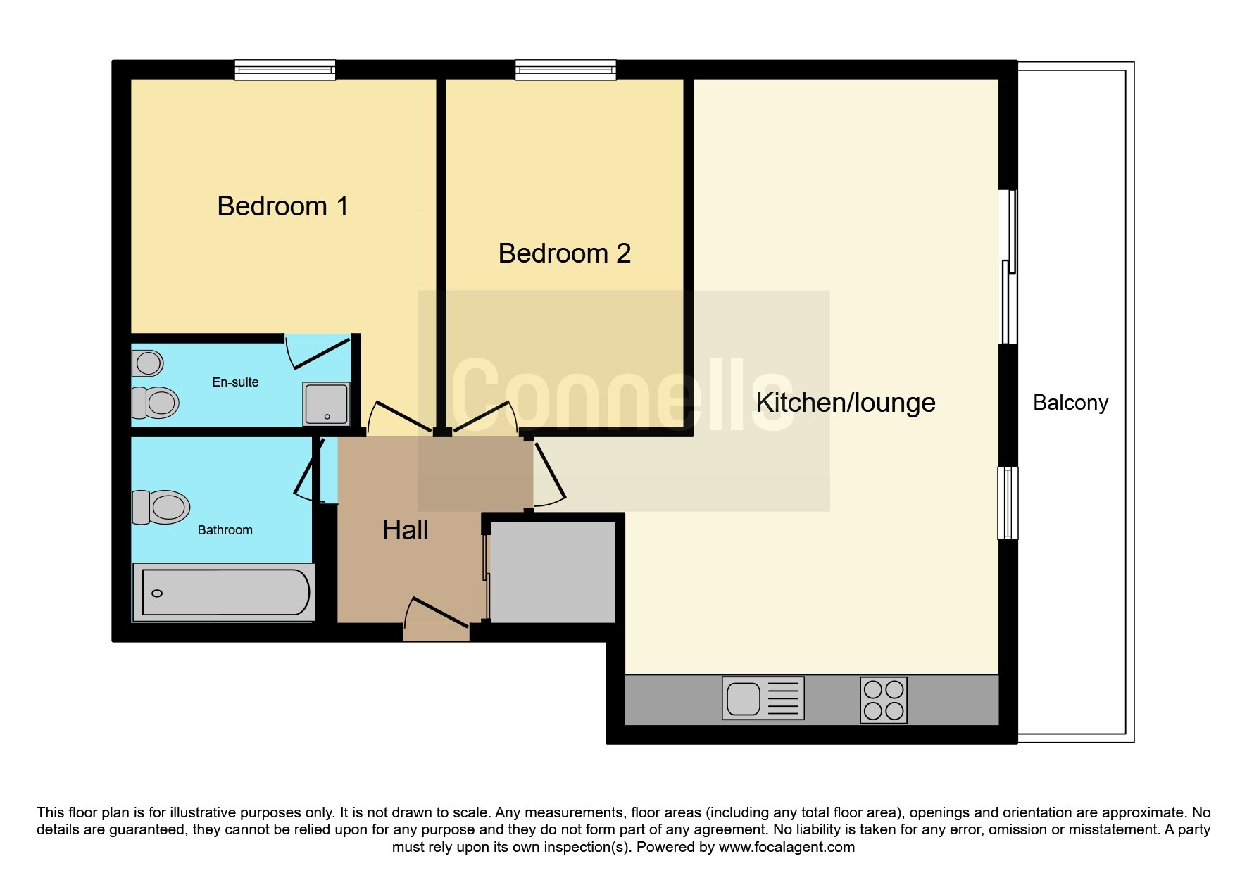 Flat 3, Ellesmere Court, Stirling Drive, Luton floorplan
