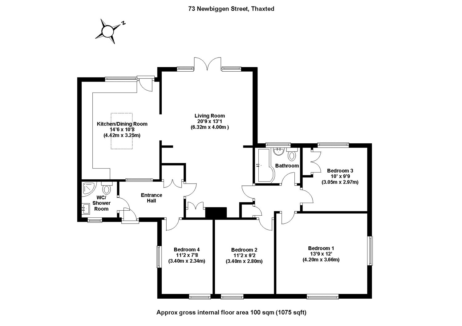 4 Bedrooms Detached bungalow for sale in Newbiggen Street, Thaxted, Dunmow, Essex CM6