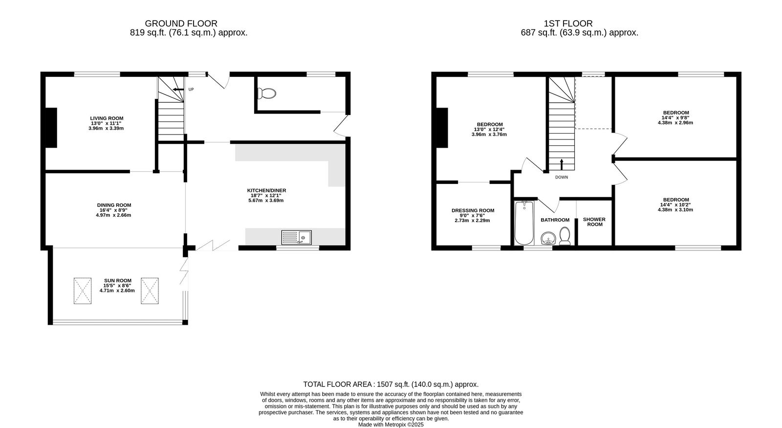 8, Long Lane, Sheffield floorplan