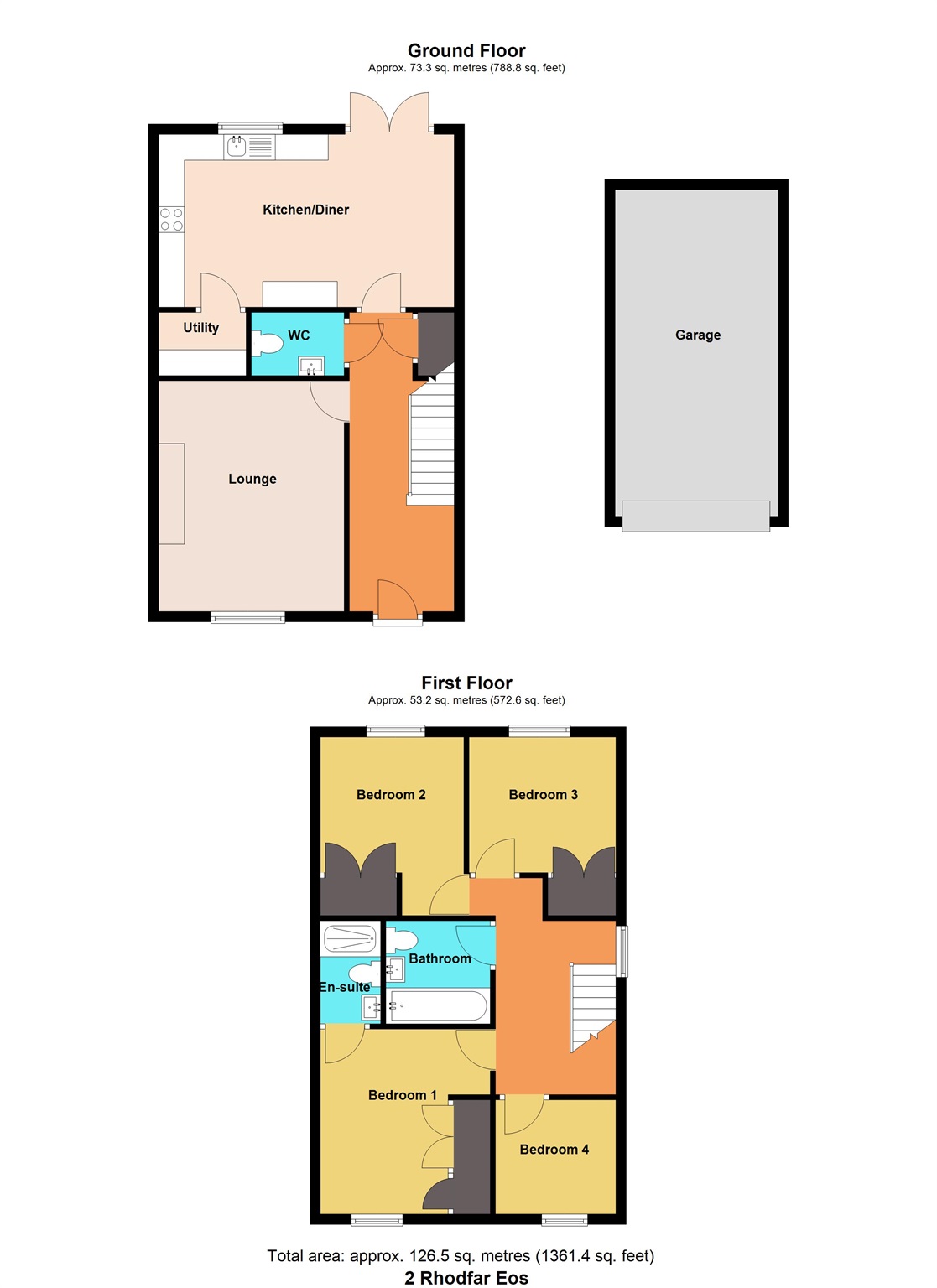 2, Rhodfa'r Eos, Cwmbran floorplan