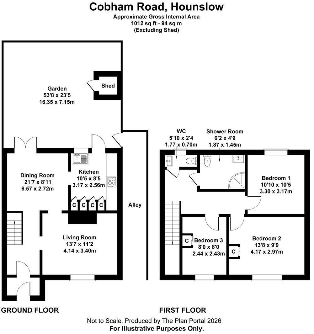 21, Cobham Road, Hounslow floorplan
