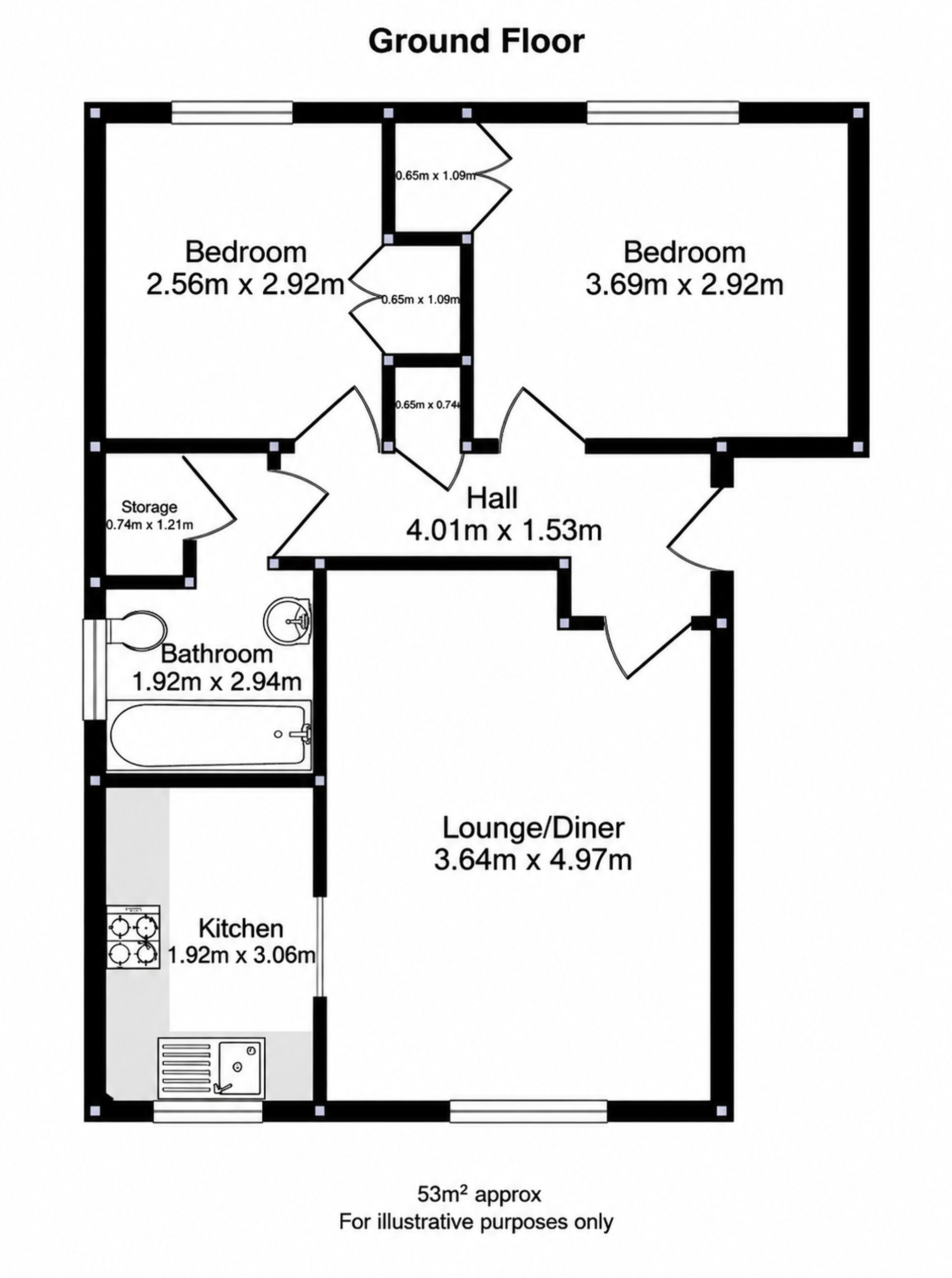 Flat 3, Rosemount Court Two Mile Hill Road, Bristol floorplan