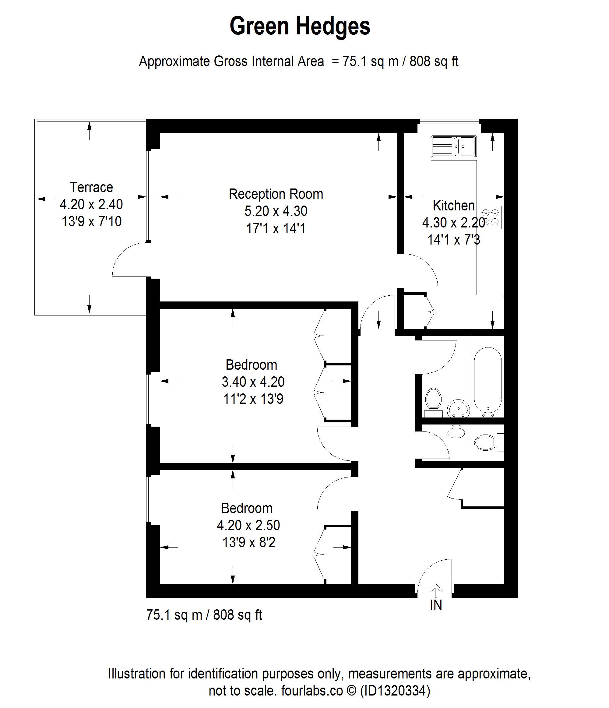 Flat 4,, Green Hedges, East Twickenham floorplan