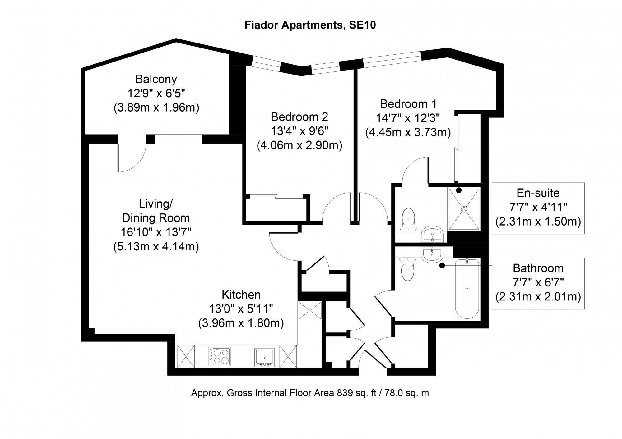 2 Bedrooms Flat to rent in Fiador Apartments, London SE10