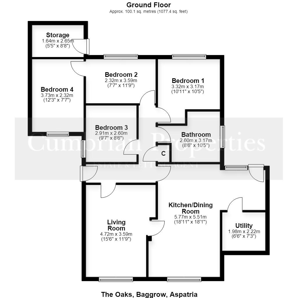 The Oaks, Baggrow, Aspatria floorplan