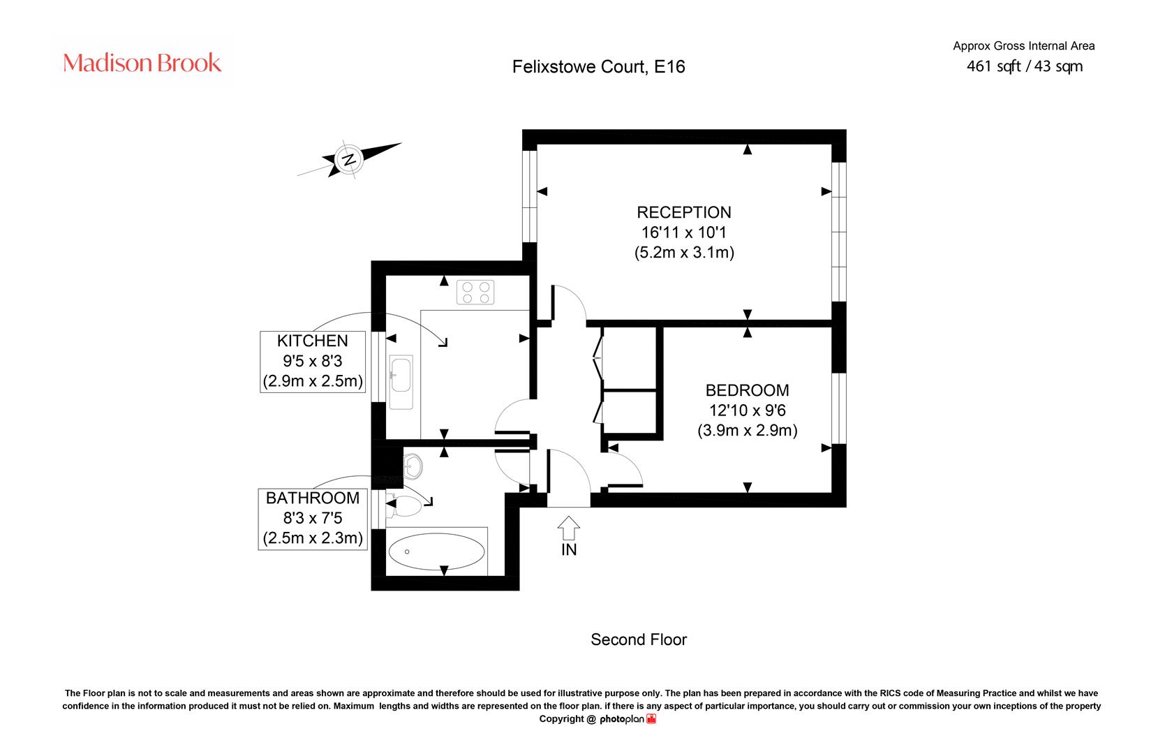 36, Felixstowe Court, North Woolwich floorplan