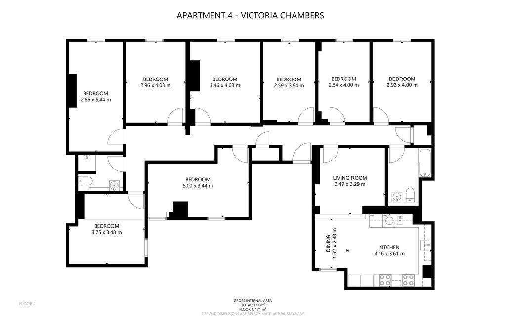 Flat 4, Victoria Chambers, - The Parade, CV32 4AG floorplan